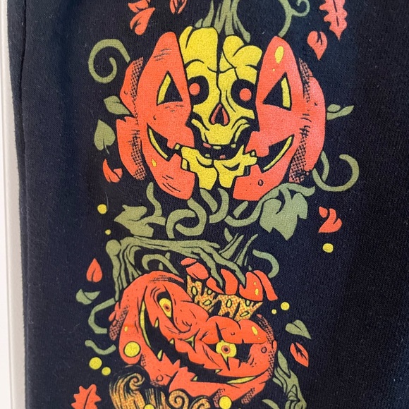 Cavity Colors “Everyday is Halloween” Black Jogger Sweatpants Pumpkins - Picture 3 of 10